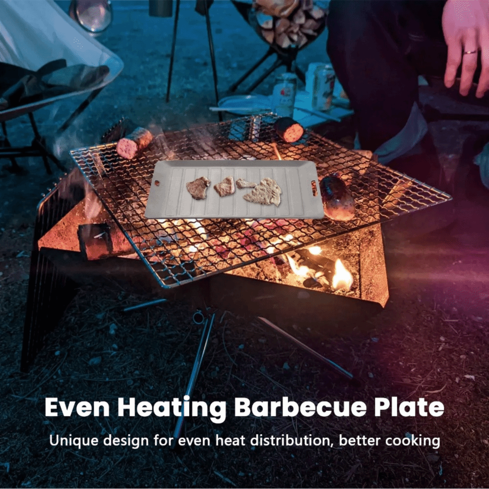 Camping Cooking Pan - Wytrzymała tytanowa patelnia grillowa do kempingu,