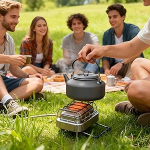 Camping Cooking Burner - Przenośny grzejnik i kuchenka 2 w