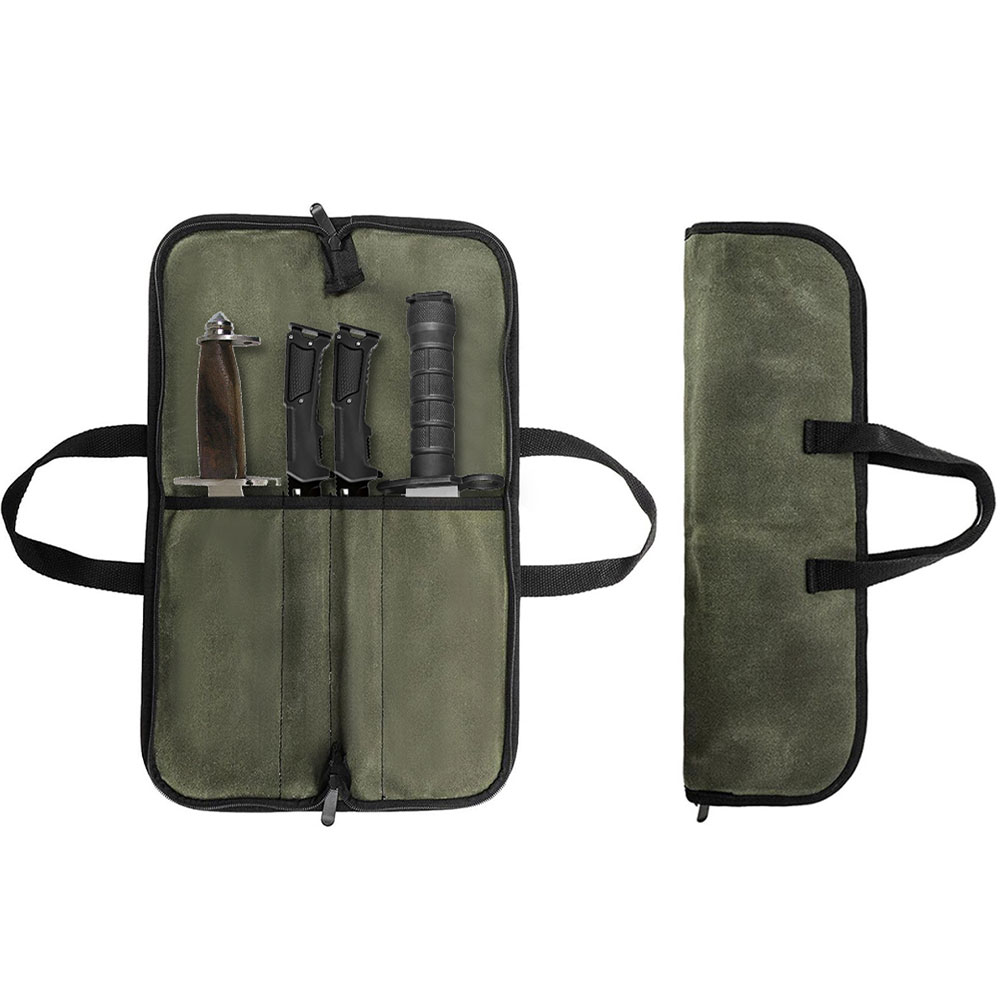 Camping Cooking Utilities - Torba na noże z woskowanego płótna,