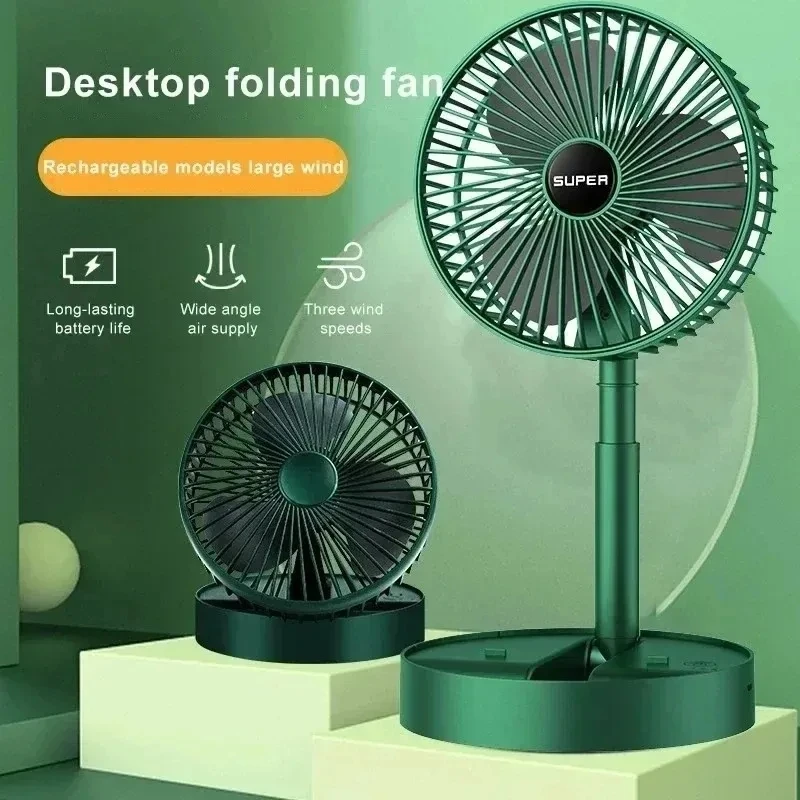 Camping Cooking Table Foldable - Składany elektryczny wentylator USB, przenośny wentylator