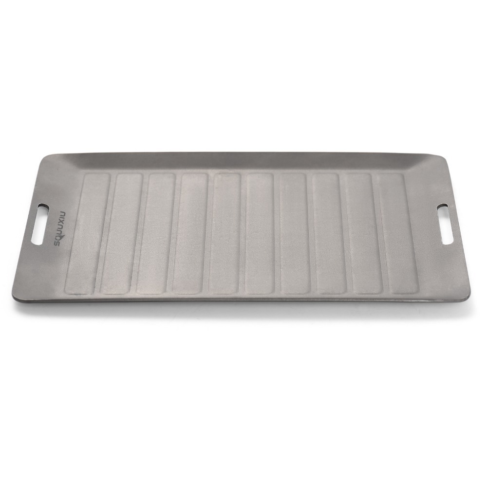 Camping Cooking Pan - Wytrzymała tytanowa patelnia grillowa do kempingu,