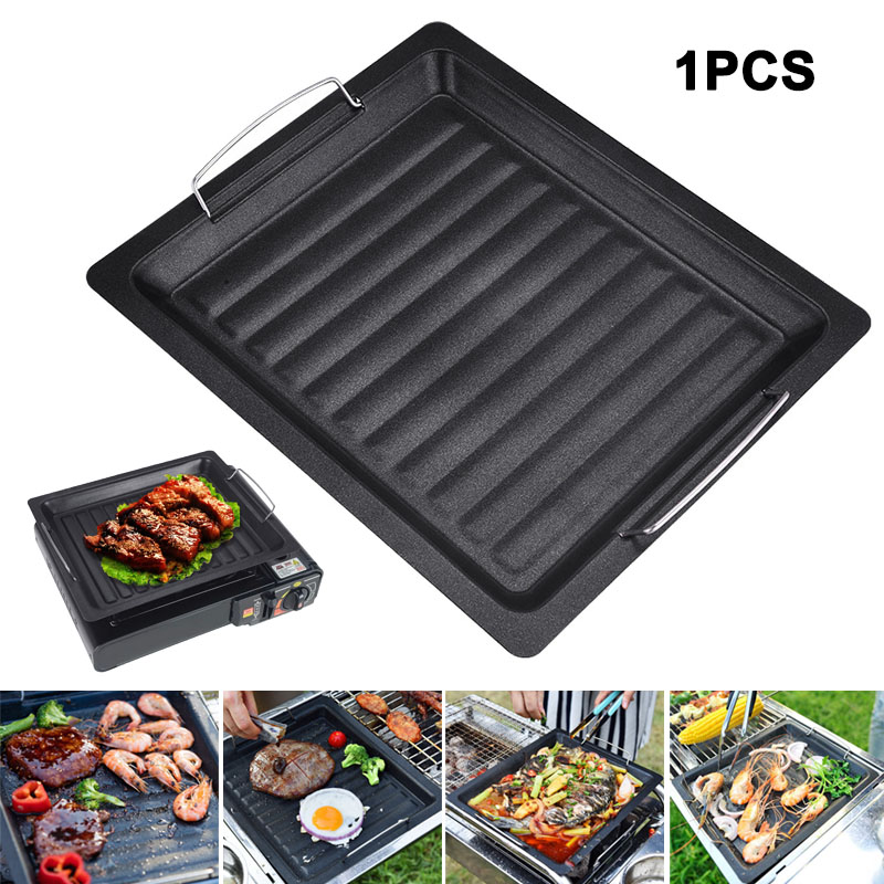 Camping Cooking Pan - Gruba kwadratowa patelnia grillowa na zewnątrz