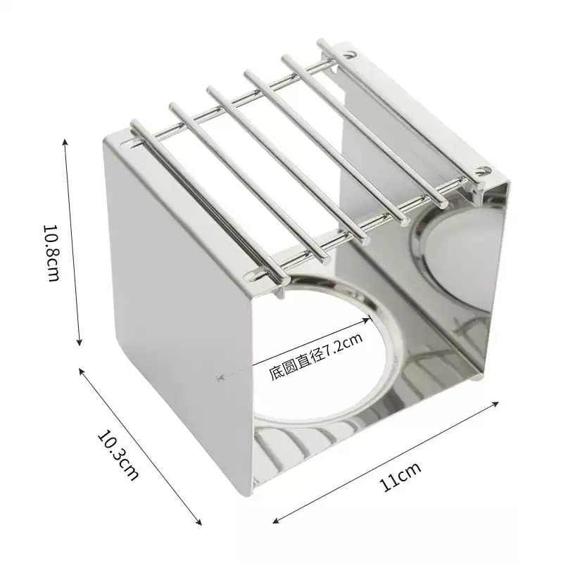 Camping Cooking Set Stainless Steel - Stalowy kwadratowy stojak na kawę, stabilny