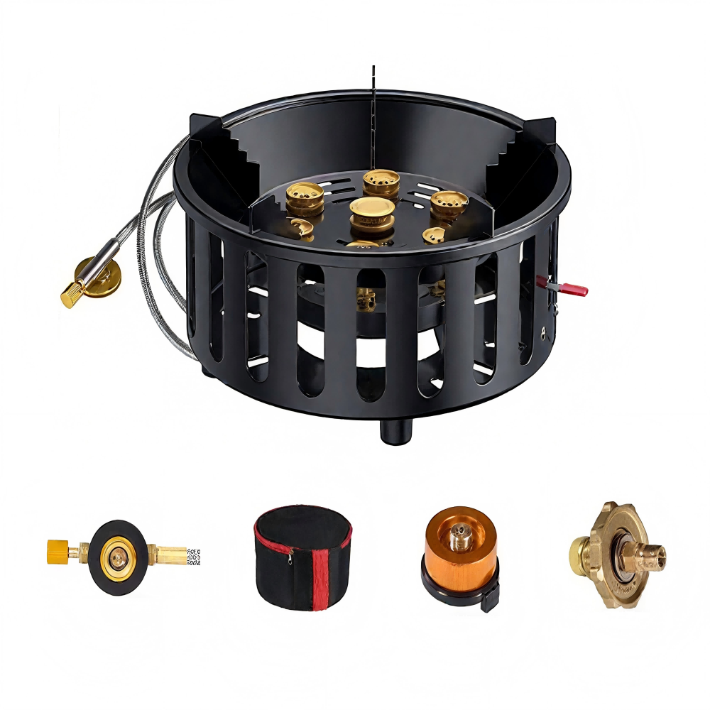 Camping Cooking Burner - Wysokiej Mocy 7-Żyłowy Przenośny Kuchenka Kempingowa
