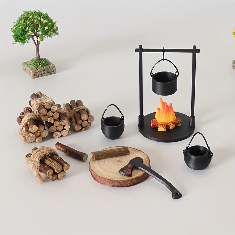 Camping Cooking Utilities - Mini piec na ognisko wiszący garnkowy