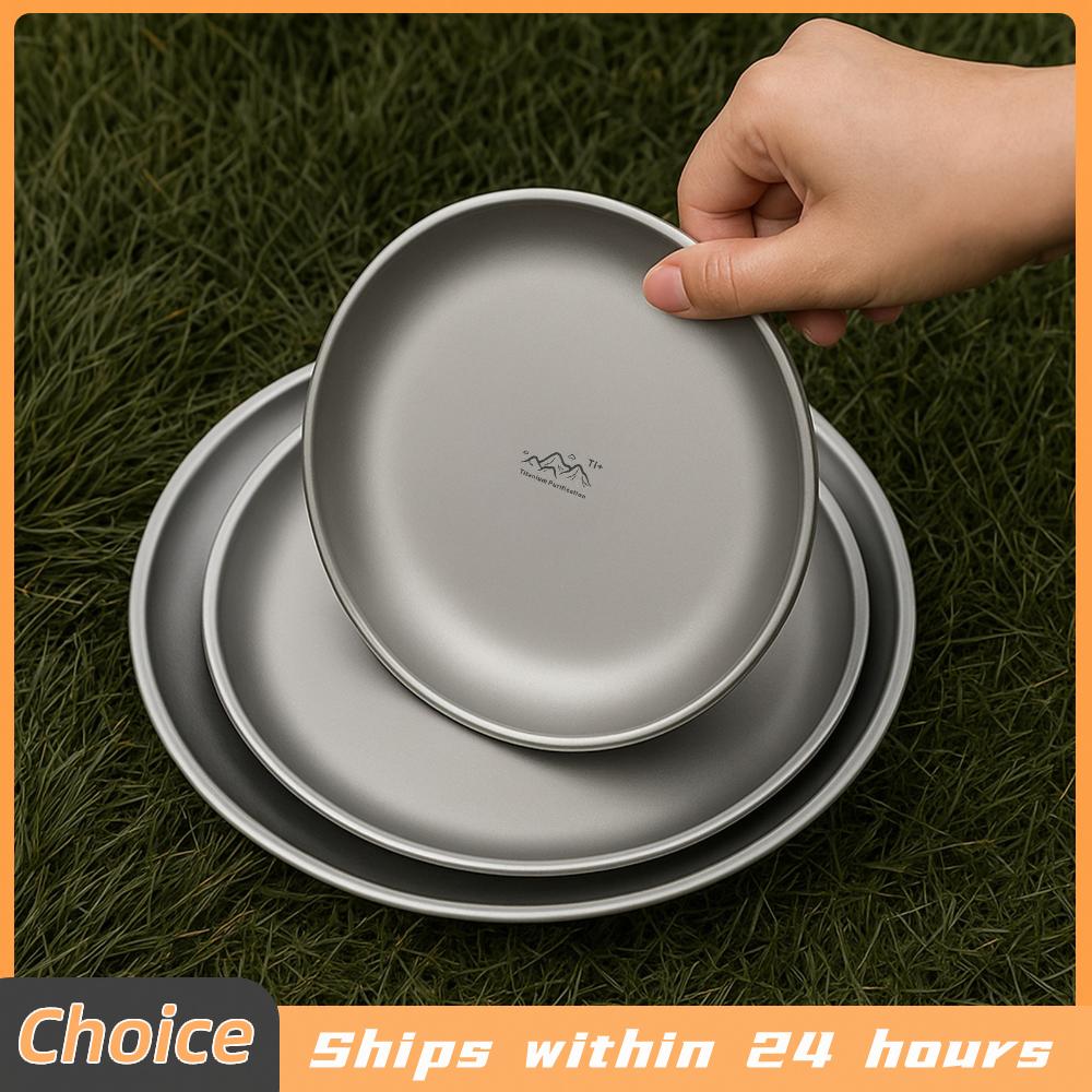 Camping Cooking Set Stainless Steel - Przenośna tytanowa talerz ze stali nierdzewnej