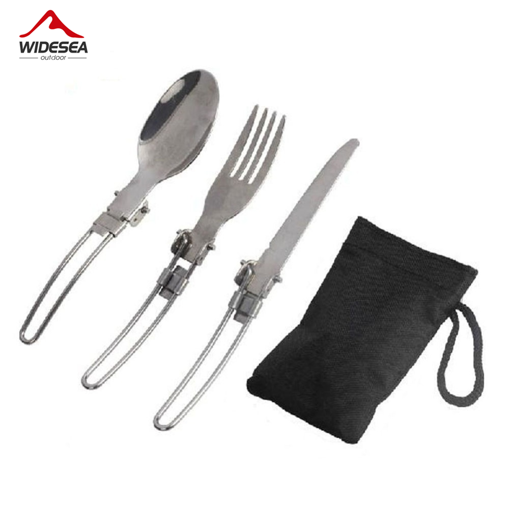 Camping Cooking Set Stainless Steel - 3 szt. 1 zestaw Przenośny zestaw