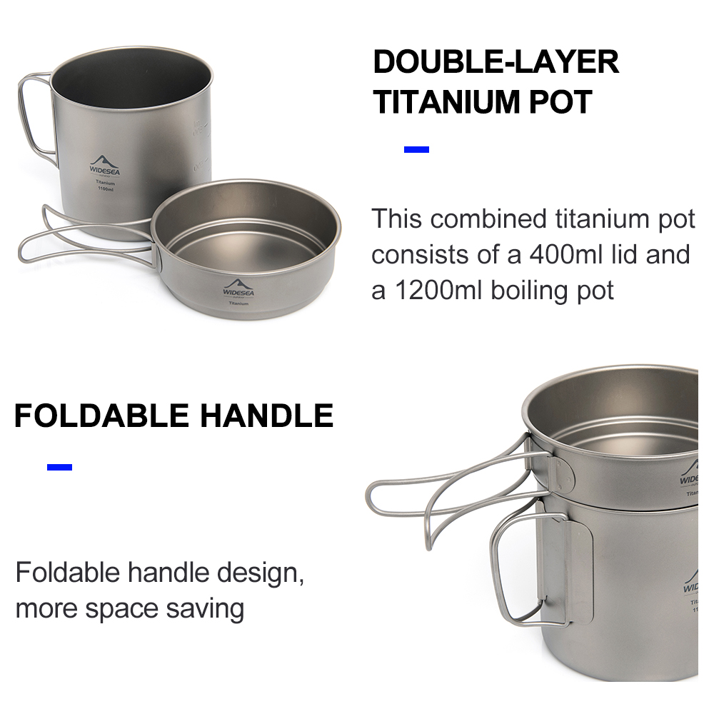 Widesea Ultralekki Tytanowy Ga – Camping Cooking Set Stainless Steel recenzja i cena