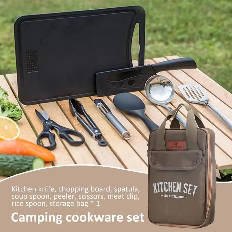 8-częściowy zestaw naczyń kuch – Camping Cooking Set Stainless Steel recenzja i cena