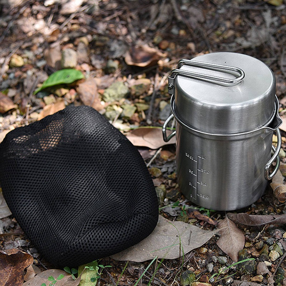Wytrzymały Zestaw Naczyń Kempi – Camping Cooking Set Stainless Steel recenzja i cena