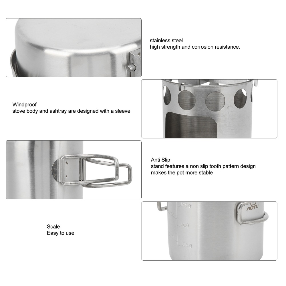 Wytrzymały Zestaw Naczyń Kempi – Camping Cooking Set Stainless Steel recenzja i cena