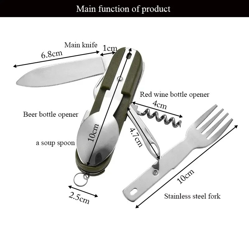 Zestaw sztućców kempingowych 7 – Camping Cooking Set Stainless Steel recenzja i cena