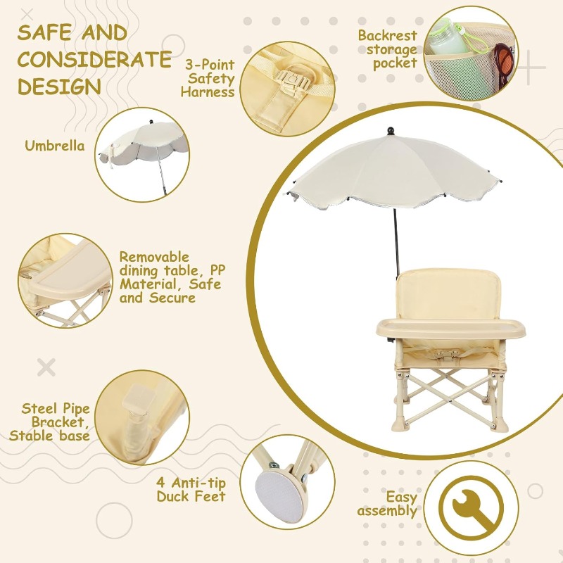 Dziecięce krzesełko plażowe z  – Camping Cooking Table Foldable recenzja i cena