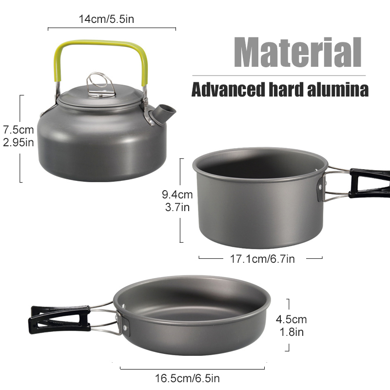 WESTTUNE Zestaw naczyń kemping – Camping Cooking Pan recenzja i cena