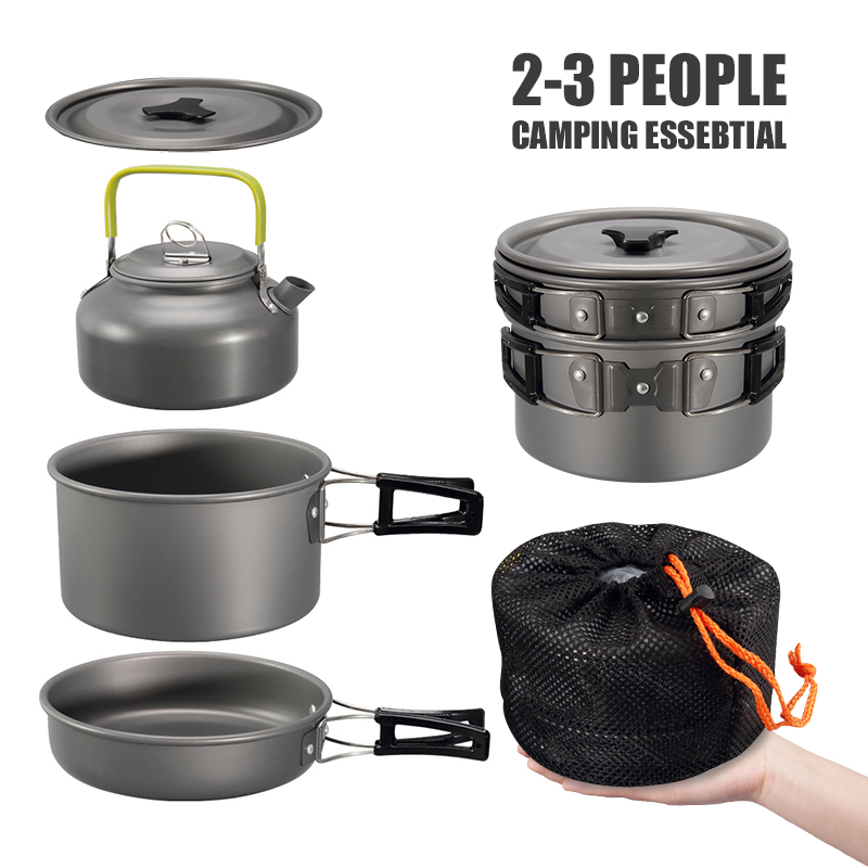 WESTTUNE Zestaw naczyń kemping – Camping Cooking Pan recenzja i cena