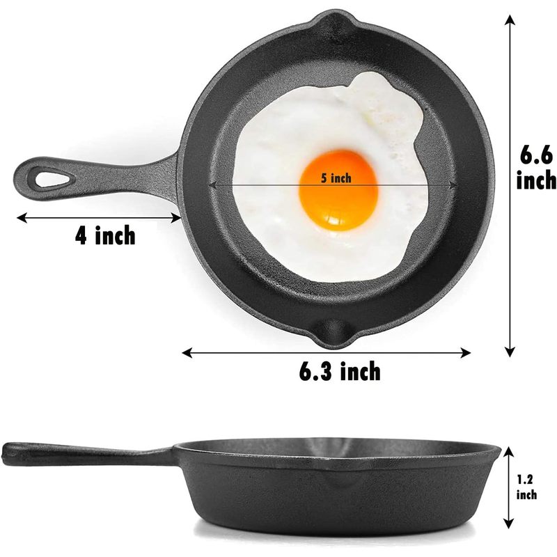 Patelnia żeliwna 6 cali, patel – Camping Cooking Ovens recenzja i cena