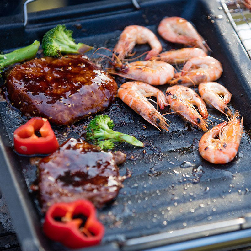 Gruba kwadratowa patelnia gril – Camping Cooking Pan recenzja i cena
