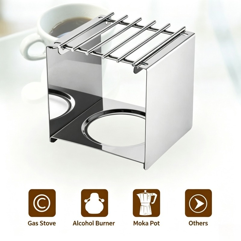 Stalowy kwadratowy stojak na k – Camping Cooking Set Stainless Steel recenzja i cena
