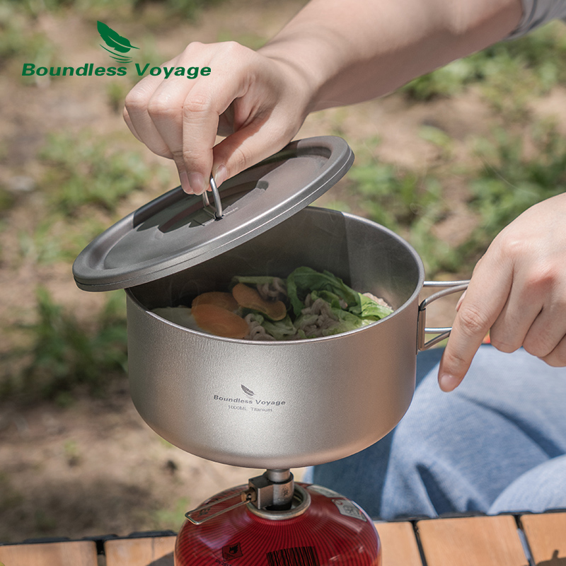 Boundless Voyage Tytanowy garn – Camping Cooking Pan recenzja i cena